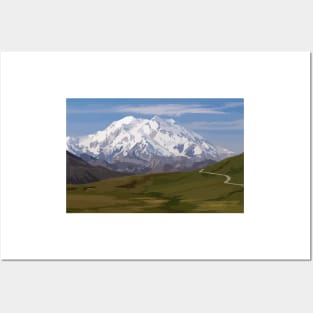 Mount Denali Vector Painting Posters and Art